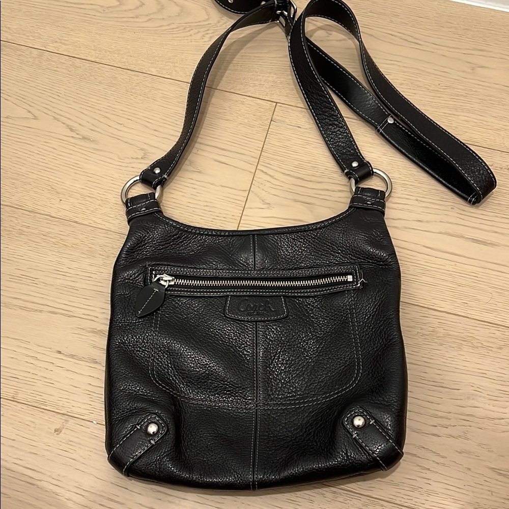 Coach Black Leather Crossbody Bag